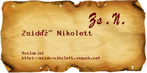 Zsidó Nikolett névjegykártya